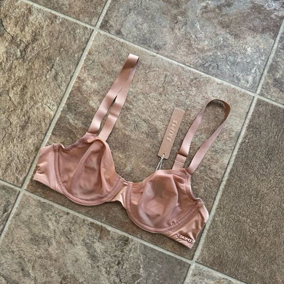 Skims No Show Unlined Demi Bra Ochre Size 32B - Picture 5 of 10